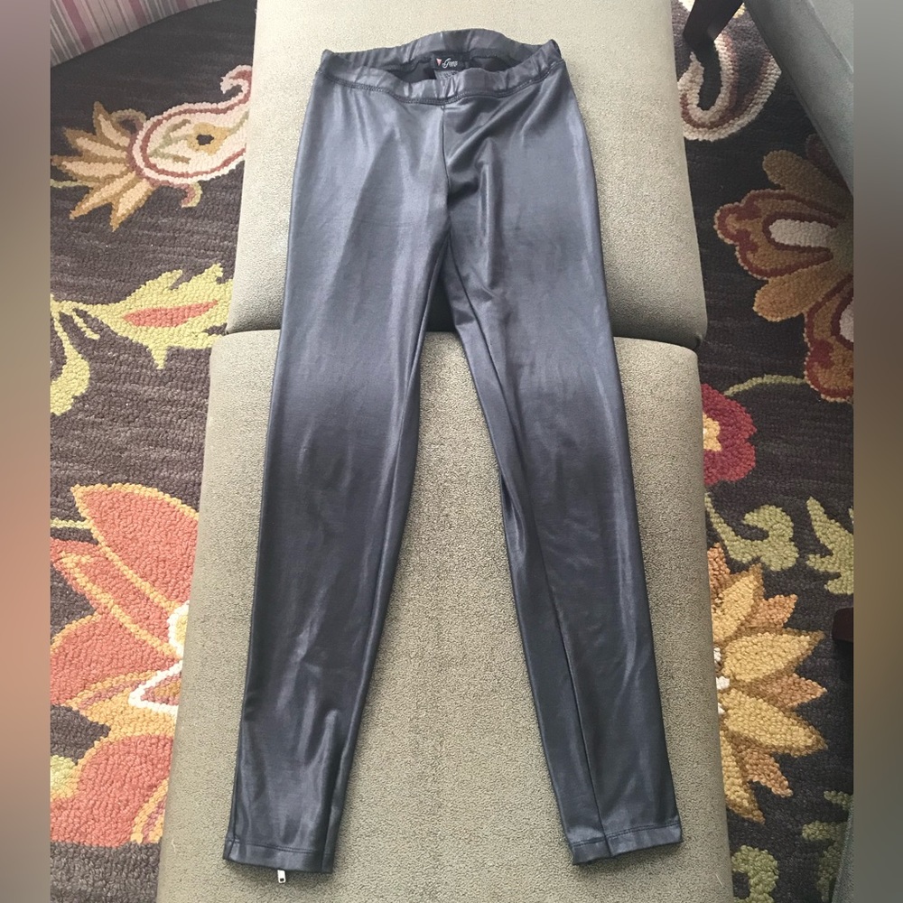Guess Jeans Black Faux-Leather Leggings
